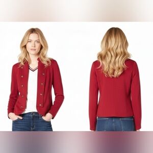 New Military Band Jacket Chili Pepper Red Tommy Hilfiger